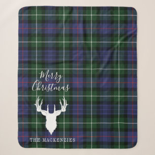 Personalisiert Weihnachten Tartan Clan MacKenzie K Sherpadecke