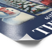 Personalisiert Weihnachten Vintager Weihnachtsmann Fotodruck (Ecke)