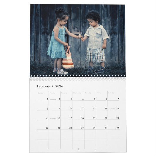 Personalisiert, Weihnachten, Wasserfarbe, kundensp Kalender (Feb 2026)