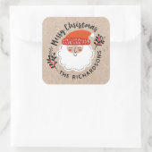 Personalisiert Weihnachten Weihnachten Quadratischer Aufkleber (Tasche)