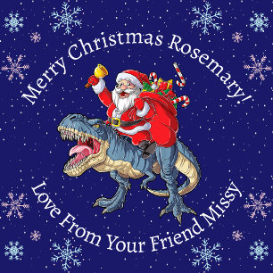 Personalisiert Weihnachten Weihnachtsfeier Dinosau Geschenkpapier