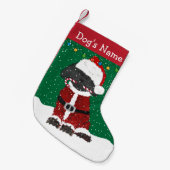 Personalisiert Weihnachts-Labradoodle Weihnachtsma Kleiner Weihnachtsstrumpf (Vorderansicht (hängend))