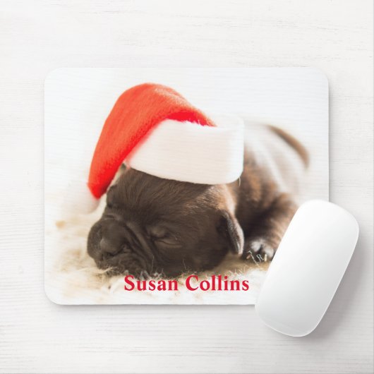 Personalisiert Weihnachts-Welpe Mousepad (Mit Mouse)