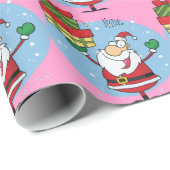 Personalisiert Weihnachtsgeschenk Idee Cartoon Geschenkpapier (Rolleneckpunkt)