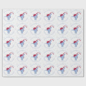 Personalisiert Weihnachtsmann Claus Dinosaurier Geschenkpapier (Flach)