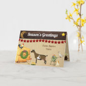 Personalisiert - Weihnachtsziege in Nigeria Karte (Gelbe Blume)
