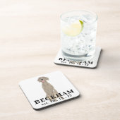 Personalisiert Weimaraner Getränkeuntersetzer (Rechte Seite)