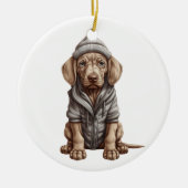 Personalisiert Weimaraner Hund Keramik Ornament (Vorne)