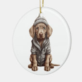 Personalisiert Weimaraner Hund Keramik Ornament (Links)