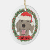 Personalisiert Weimaraner Keramik Ornament (Rechts)