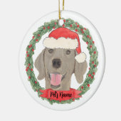 Personalisiert Weimaraner Keramik Ornament (Links)