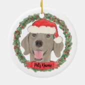 Personalisiert Weimaraner Keramik Ornament (Hinten)