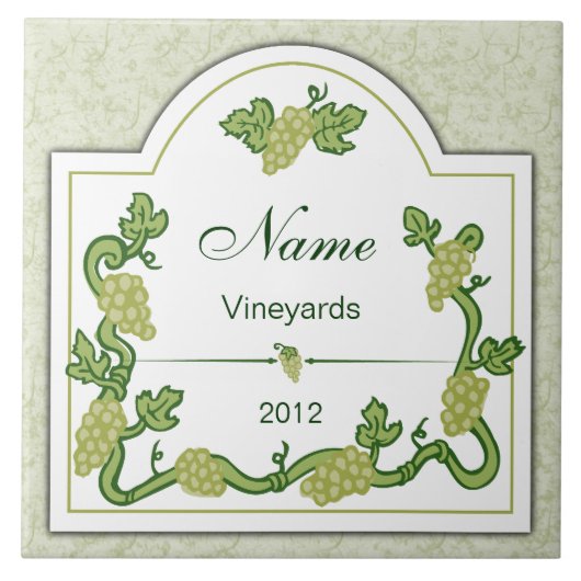 Personalisiert Wein Grosse Weinstrasse Fliese (Vorderseite)