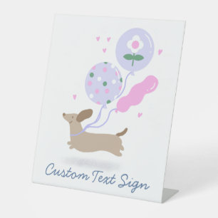 Personalisiert Weiner Hund Dackel Lover Party Nied Sockelschild