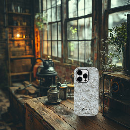 Personalisiert weiß bestickt mit Zitat Case-Mate iPhone 14 Pro Hülle