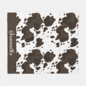 Personalisiert-Weißbraun-Umhüllungsdruck Fleecedecke (Vorderseite (Horizontal))