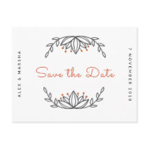 Personalisiert - Weiße Folien Save the Date