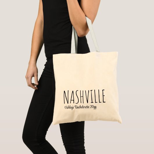 Personalisiert Welcome Nashville Junggeselinnen-Ab Tragetasche (Vorderseite (Produkt))
