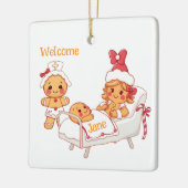 Personalisiert Welcome New Gingerbrot Baby Keramikornament (Links)