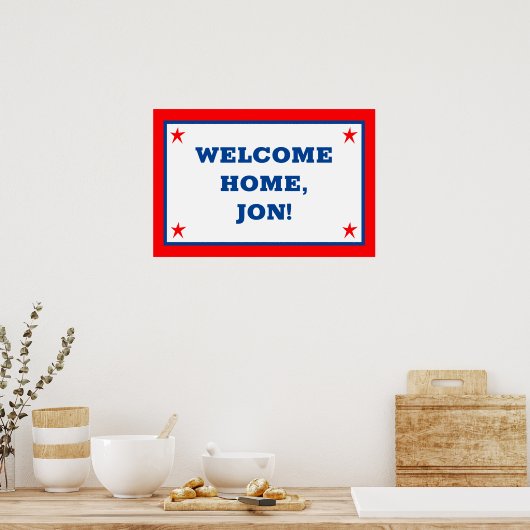Personalisiert Welcome Zuhause Poster (Küche)