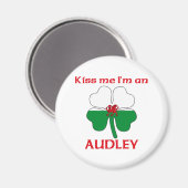 Personalisiert Welsh Kiss Me Ich bin Audley Magnet (Vorderseite/Rückseite)
