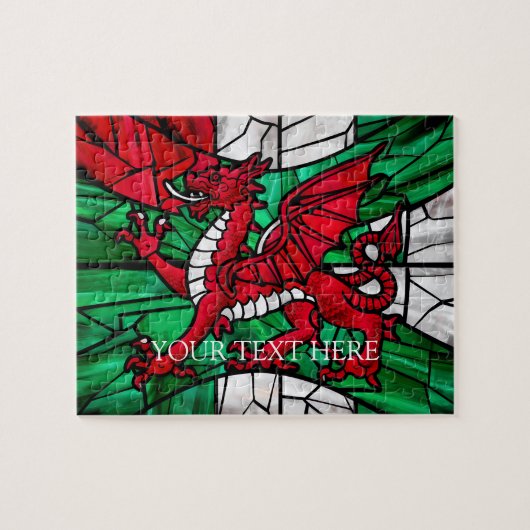 Personalisiert Welsh Red Dragon Designer Jigsaw Pu Puzzle (Horizontal)