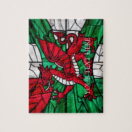Personalisiert Welsh Red Dragon Designer Jigsaw Pu Puzzle (Vertikal)