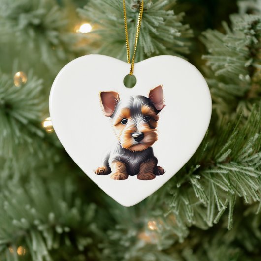 Personalisiert Welsh Terrier Welppy Keramik Ornament (Baum)
