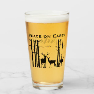 Personalisiert, Weltfrieden, Waldhirsche Glas