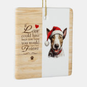 Personalisiert, wenn die Liebe Sie hier Haustiere Keramikornament (Rechts)