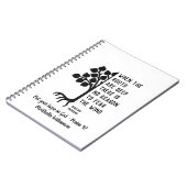 Personalisiert, WENN DIE ROOTS TIEF inspirierend s Notizblock (Linke Seite)