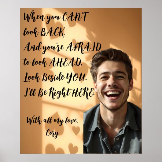 Personalisiert, wenn du davor hast, bin ich hier poster (Vorne)