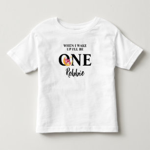 Personalisiert Wenn ich geweckt habe, werde ich ei Kleinkind T-shirt