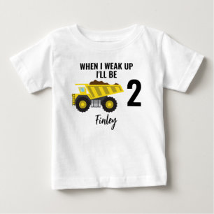 Personalisiert Wenn ich weckte, werde ich zwei Jah Baby T-shirt