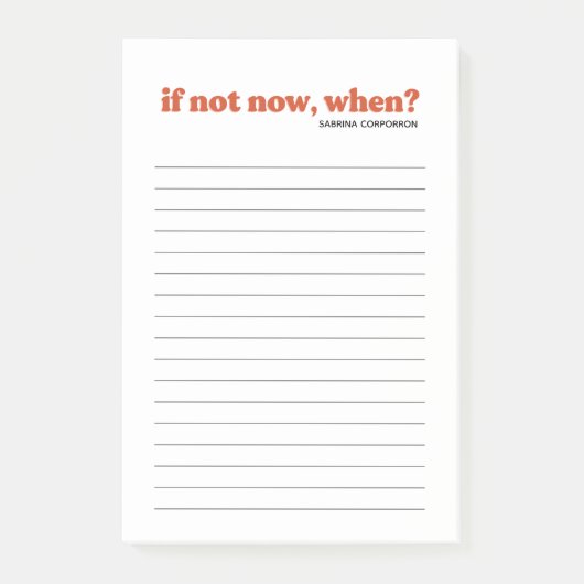 Personalisiert, wenn nicht jetzt, wenn sienna zu t post-it klebezettel (Vorderseite)