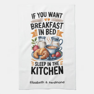 Personalisiert, wenn Sie das Frühstück in Bed... Geschirrtuch