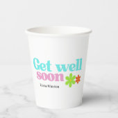 Personalisiert werden bald gut Nachricht Blumenwei Pappbecher (Vorderseite)