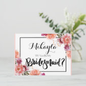 Personalisiert werden Sie meine Bridesmaid-Karten  Einladung (Stehend Vorderseite)