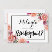 Personalisiert werden Sie meine Bridesmaid-Karten Einladung (Vorderseite)