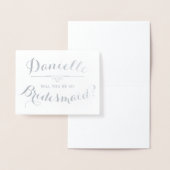 Personalisiert werden Sie meine Bridesmaid sein Folienkarte (Anzeige)