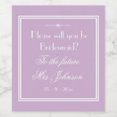 Personalisiert werden Sie meine Bridesmaid-Weineti Weinetikett (Einzelnes Label)