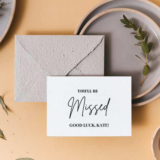 Personalisiert werden Sie vermisst | New Job Viel Mitteilungskarte