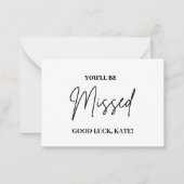 Personalisiert werden Sie vermisst | New Job Viel Mitteilungskarte (Vorderseite)