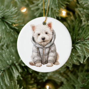 Personalisiert West Highland White Terrier Dog Keramik Ornament