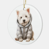Personalisiert West Highland White Terrier Dog Keramik Ornament (Links)