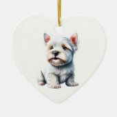 Personalisiert West Highland White Terrier Puppy Keramik Ornament (Vorne)