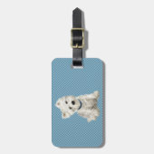 Personalisiert Westie Gepäckanhänger (Vorderseite vertikal)