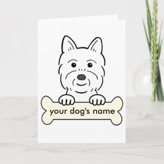Personalisiert Westie Karte