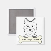 Personalisiert Westie Magnet (Vorderseite/Rückseite)