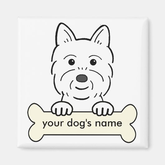 Personalisiert Westie Magnet (Vorne)
